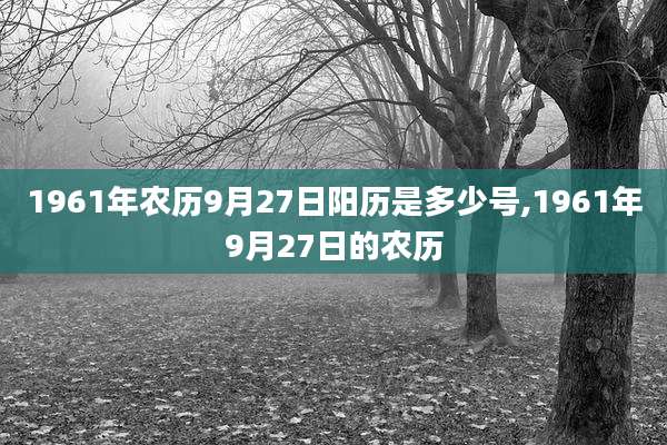 1961年农历9月27日阳历是多少号,1961年9月27日的农历