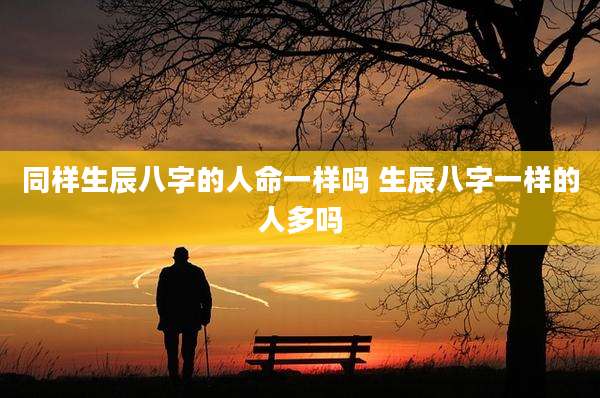 同样生辰八字的人命一样吗 生辰八字一样的人多吗