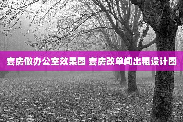套房做办公室效果图 套房改单间出租设计图