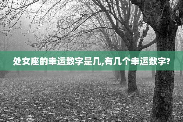 处女座的幸运数字是几,有几个幸运数字?