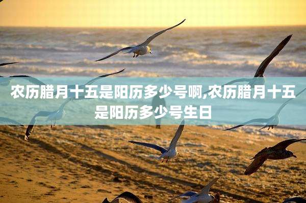 农历腊月十五是阳历多少号啊,农历腊月十五是阳历多少号生日