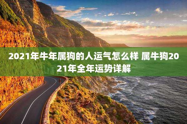 2021年牛年属狗的人运气怎么样 属牛狗2021年全年运势详解