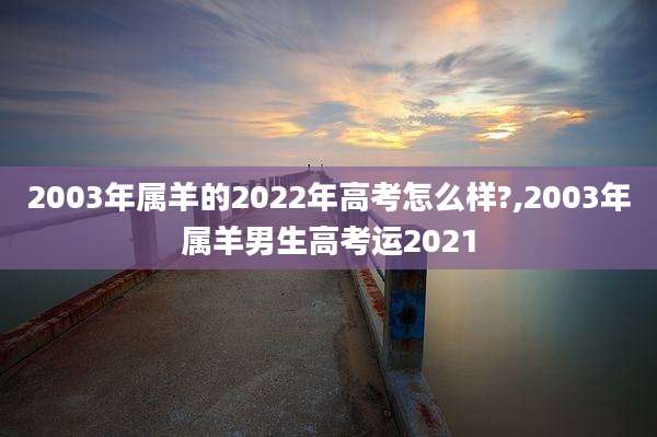 2003年属羊的2022年高考怎么样?,2003年属羊男生高考运2021