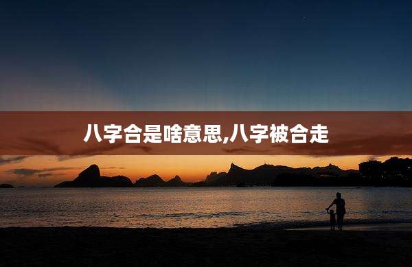 八字合是啥意思,八字被合走