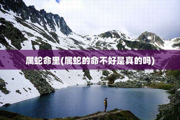属蛇命里(属蛇的命不好是真的吗)