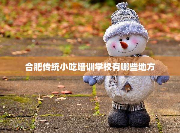合肥传统小吃培训学校有哪些地方