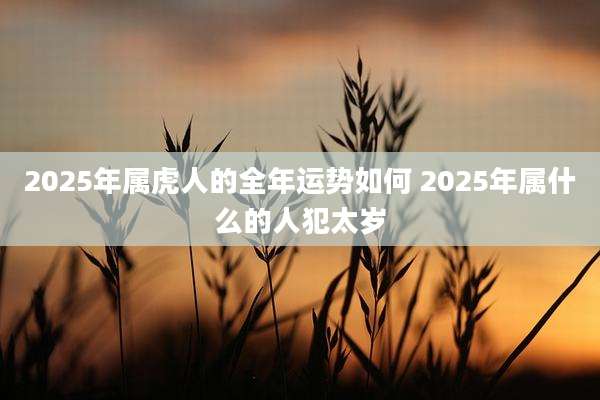 2025年属虎人的全年运势如何 2025年属什么的人犯太岁