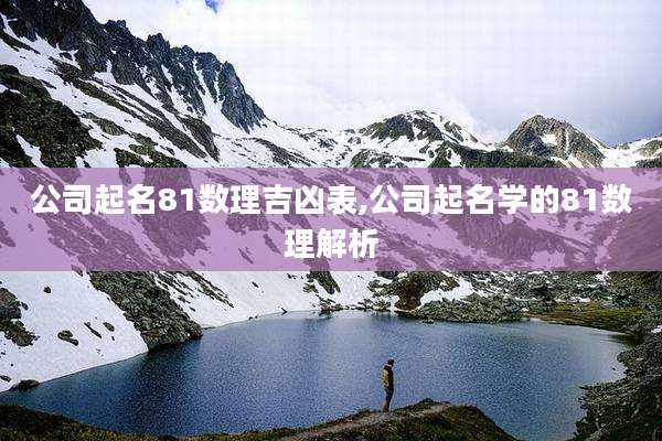 公司起名81数理吉凶表,公司起名学的81数理解析