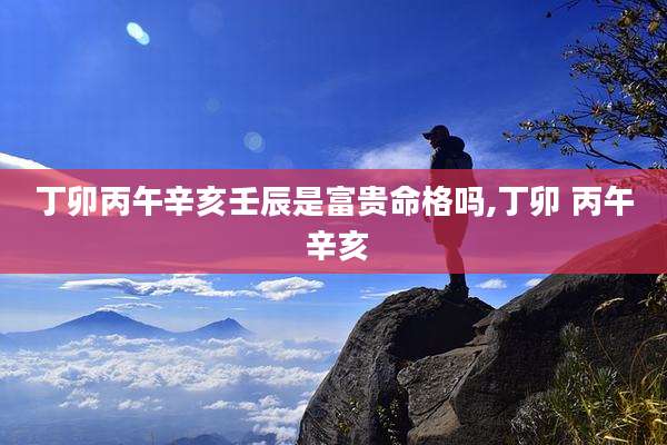 丁卯丙午辛亥壬辰是富贵命格吗,丁卯 丙午 辛亥
