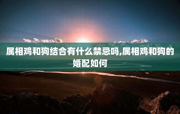 属相鸡和狗结合有什么禁忌吗,属相鸡和狗的婚配如何