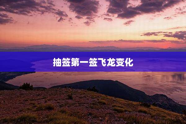 抽签第一签飞龙变化