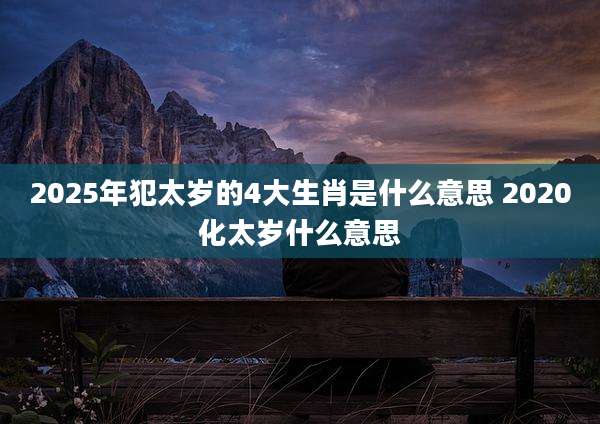 2025年犯太岁的4大生肖是什么意思 2020化太岁什么意思