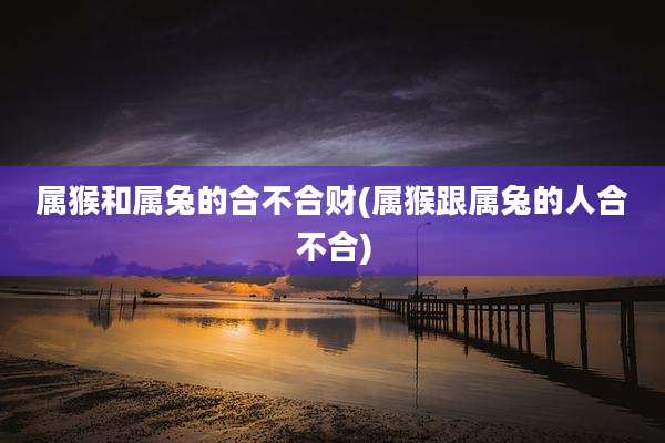 属猴和属兔的合不合财(属猴跟属兔的人合不合)