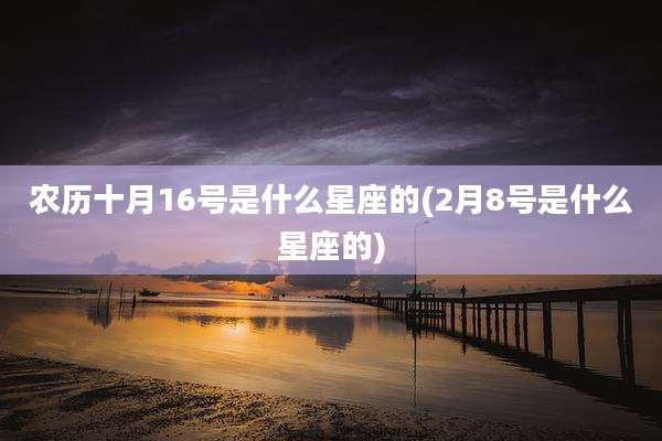 农历十月16号是什么星座的(2月8号是什么星座的)