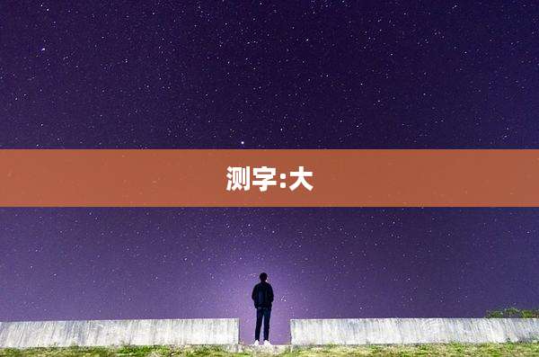 测字:大