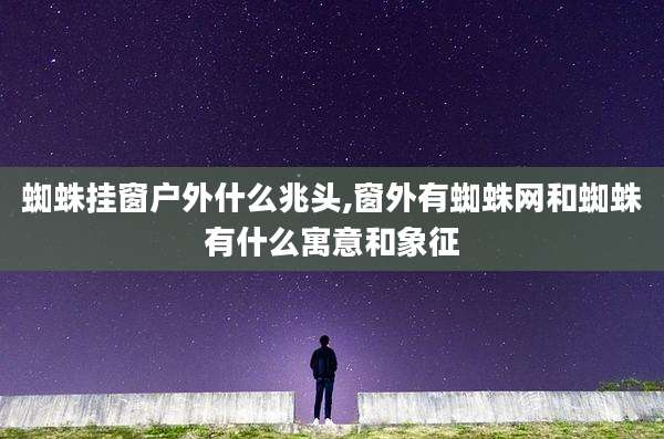 蜘蛛挂窗户外什么兆头,窗外有蜘蛛网和蜘蛛有什么寓意和象征