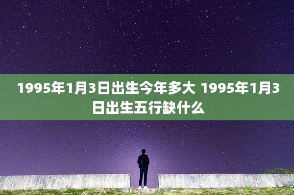 1995年1月3日出生今年多大 1995年1月3日出生五行缺什么