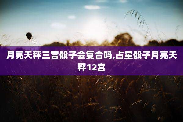 月亮天秤三宫骰子会复合吗,占星骰子月亮天秤12宫