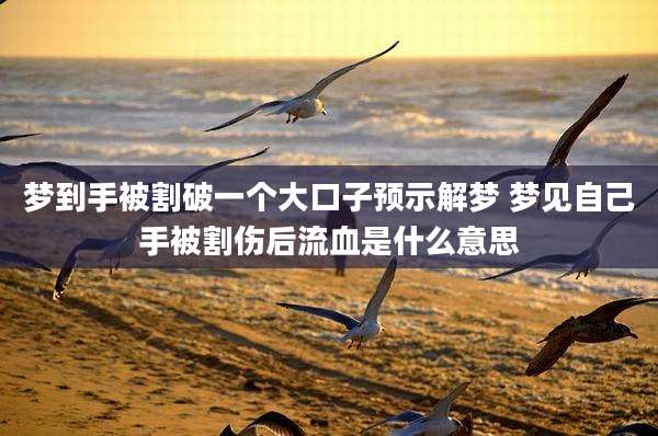 梦到手被割破一个大口子预示解梦 梦见自己手被割伤后流血是什么意思