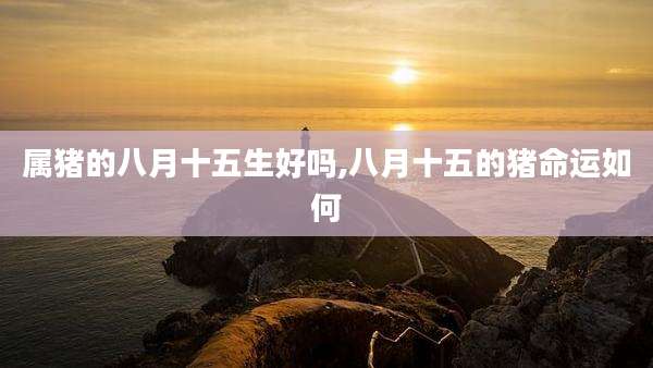 属猪的八月十五生好吗,八月十五的猪命运如何