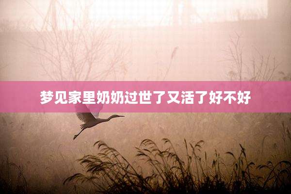 梦见家里奶奶过世了又活了好不好