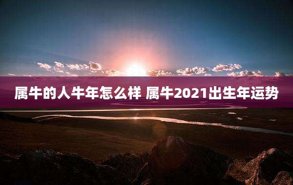 属牛的人牛年怎么样 属牛2021出生年运势