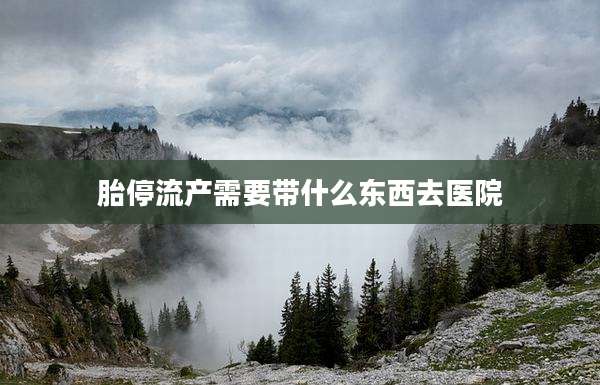 胎停流产需要带什么东西去医院
