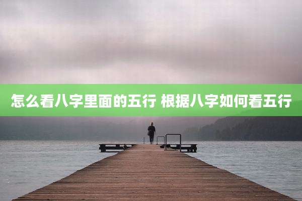 怎么看八字里面的五行 根据八字如何看五行