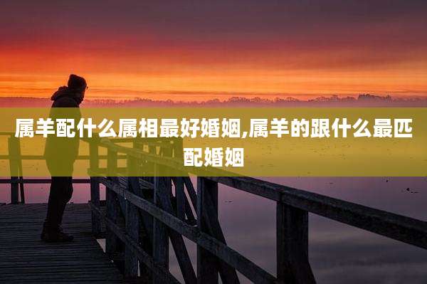 属羊配什么属相最好婚姻,属羊的跟什么最匹配婚姻