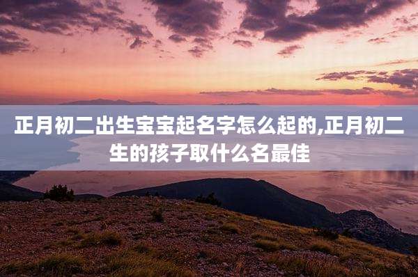正月初二出生宝宝起名字怎么起的,正月初二生的孩子取什么名最佳
