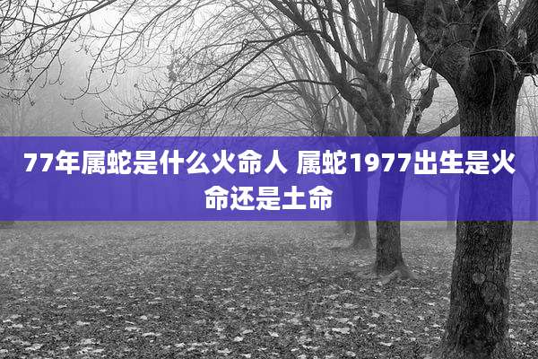 77年属蛇是什么火命人 属蛇1977出生是火命还是土命