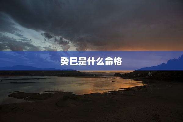 癸巳是什么命格