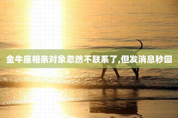金牛座相亲对象忽然不联系了,但发消息秒回