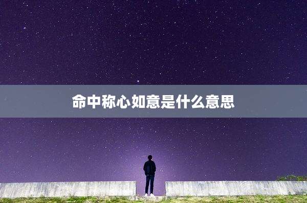 命中称心如意是什么意思