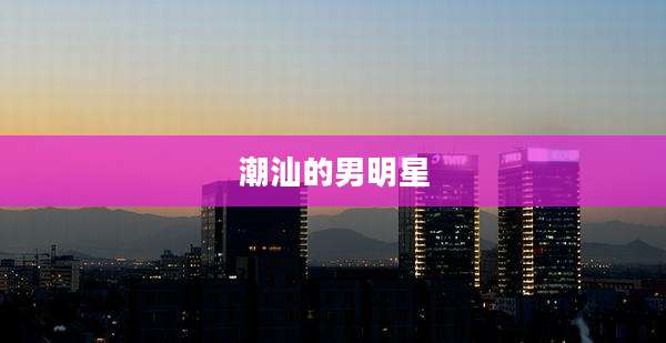 潮汕的男明星
