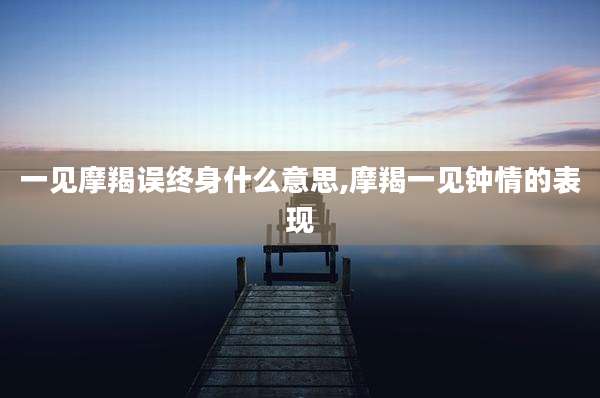 一见摩羯误终身什么意思,摩羯一见钟情的表现