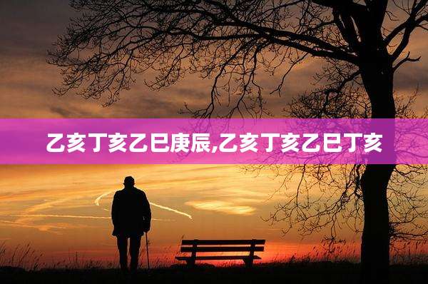 乙亥丁亥乙巳庚辰,乙亥丁亥乙巳丁亥