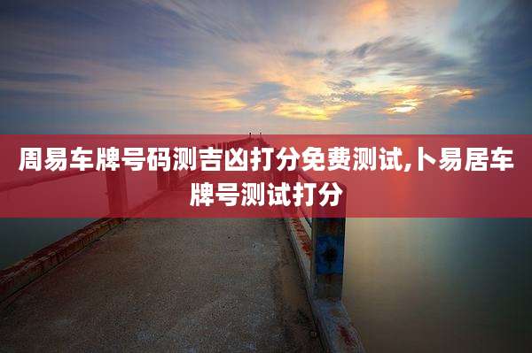 周易车牌号码测吉凶打分免费测试,卜易居车牌号测试打分