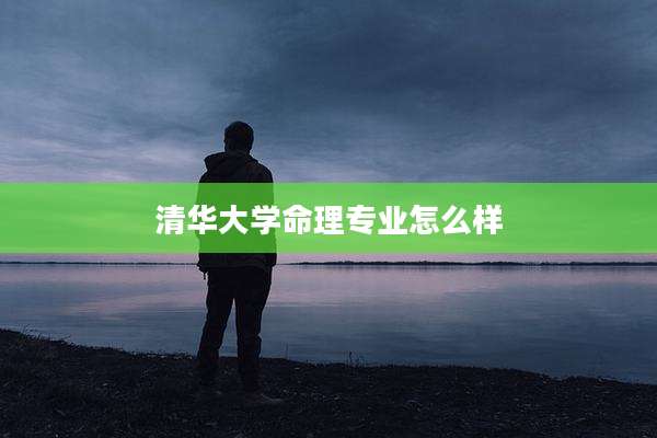 清华大学命理专业怎么样