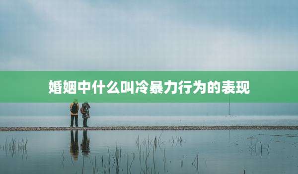 婚姻中什么叫冷暴力行为的表现