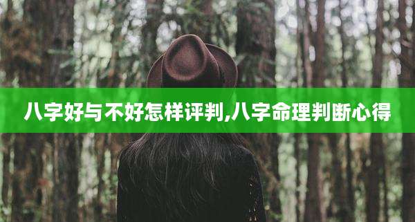 八字好与不好怎样评判,八字命理判断心得