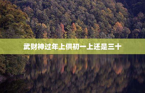 武财神过年上供初一上还是三十