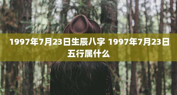 1997年7月23日生辰八字 1997年7月23日五行属什么