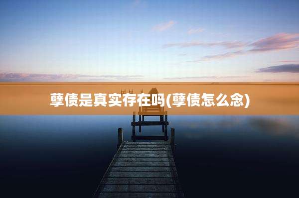 孽债是真实存在吗(孽债怎么念)