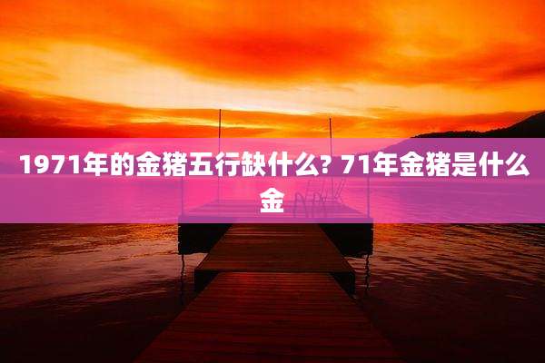1971年的金猪五行缺什么? 71年金猪是什么金
