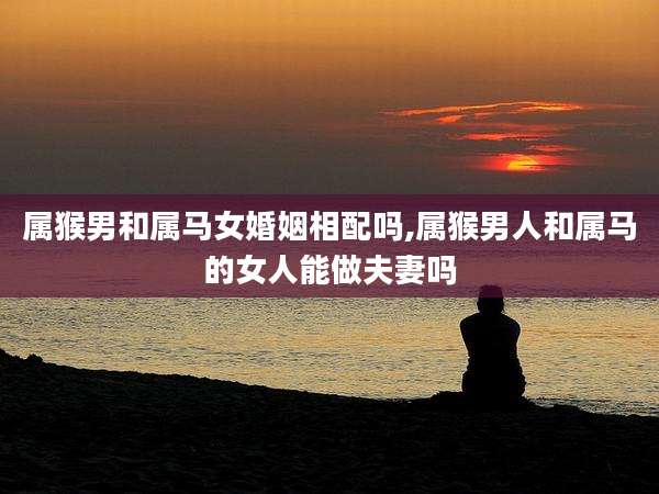 属猴男和属马女婚姻相配吗,属猴男人和属马的女人能做夫妻吗