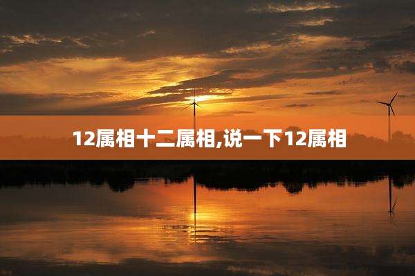 12属相十二属相,说一下12属相