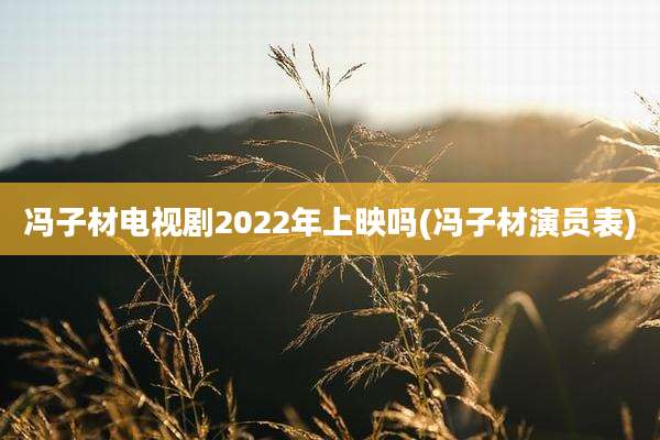冯子材电视剧2022年上映吗(冯子材演员表)