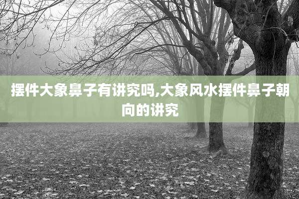 摆件大象鼻子有讲究吗,大象风水摆件鼻子朝向的讲究