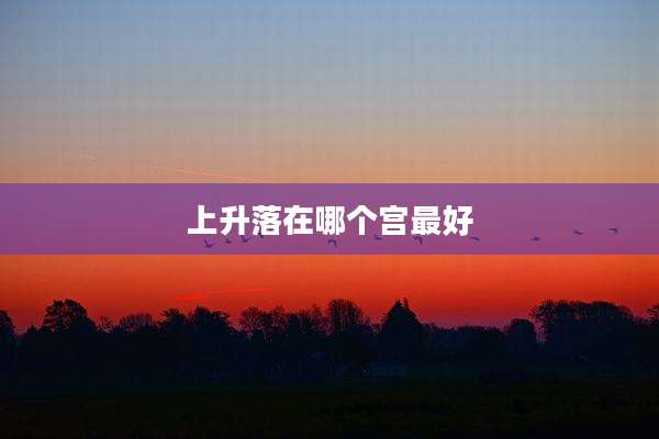 上升落在哪个宫最好